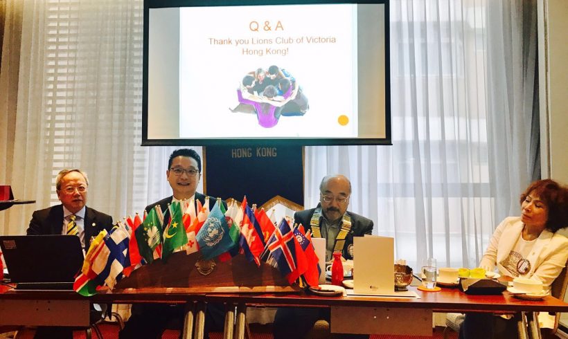 “Healthy Air” sharing to the Lions Club of Victoria Hong Kong